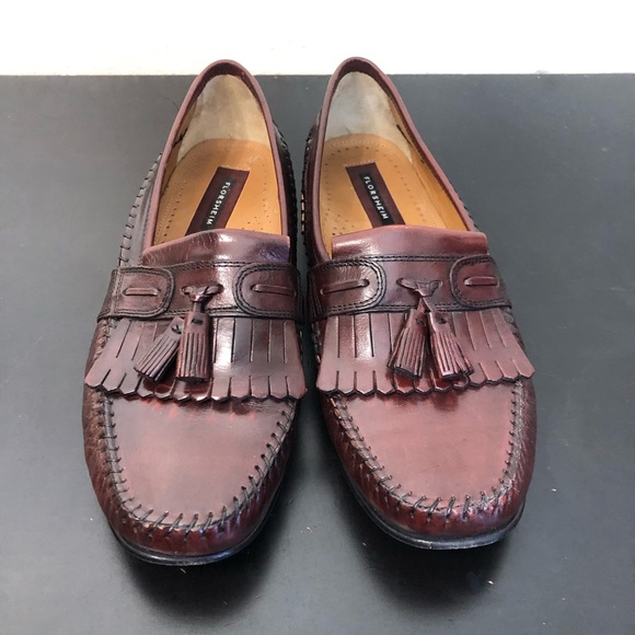 Florsheim Mens Burgundy Brown Leather Loafers main image 5